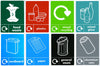 Freestanding Colour Coded Recycling Bin - 3 Sizes