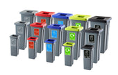 Freestanding Colour Coded Recycling Bin - 3 Sizes