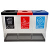Triple Clear Recycling Station - 2 Sizes Available