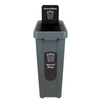 Slim Profile Recycling Bin with Integrated Signage - 70 Litres