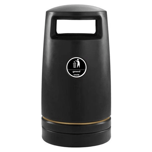 Outdoor Hooded Recycling Bin - 100 Litres