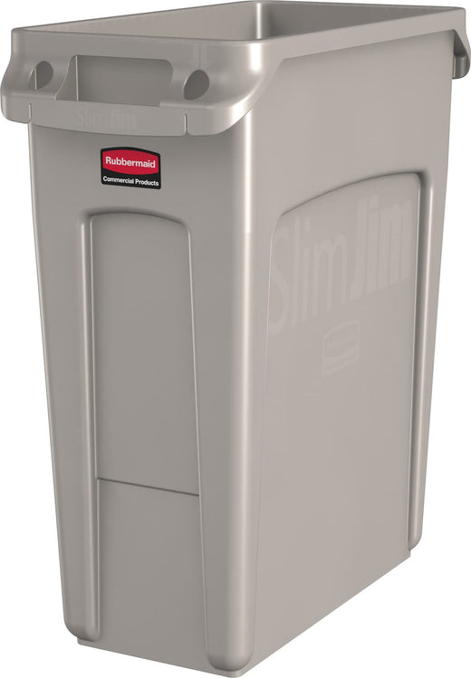 Slim Jim Waste Container with Venting Channels 60.5 Litres