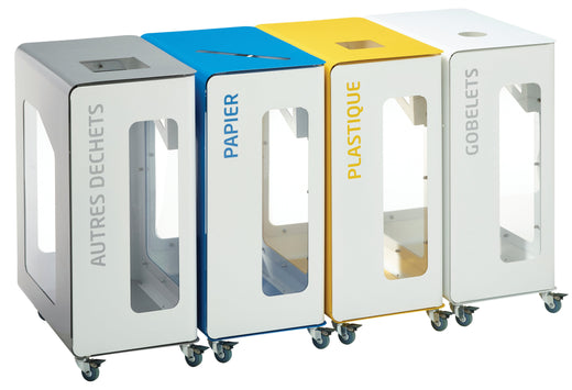 Cubatri Recycling Bins with Transparent Windows - 75L & 90L