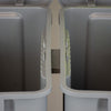 Slim Profile Recycling Bin with Integrated Signage - 70 Litres
