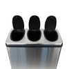 Push Lid Triple Recycling Station - 3 x 15L
