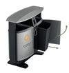 Robust Outdoor Recycling Bin with Battery Disposal - 2 x 39 Litre