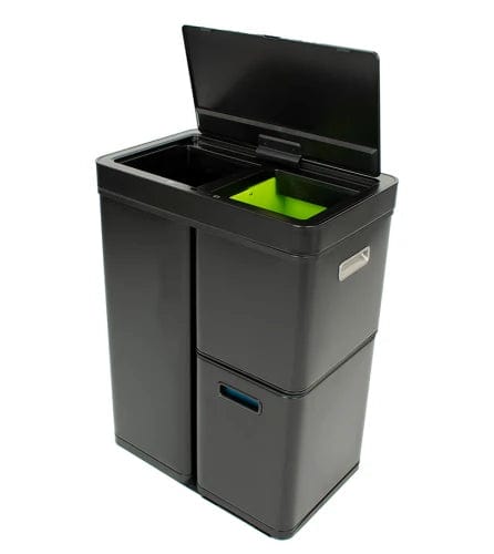 Mirage Stacked Sensor 3 Compartment Recycling Bin - 60 Litre