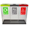 Triple Clear Recycling Station - 2 Sizes Available