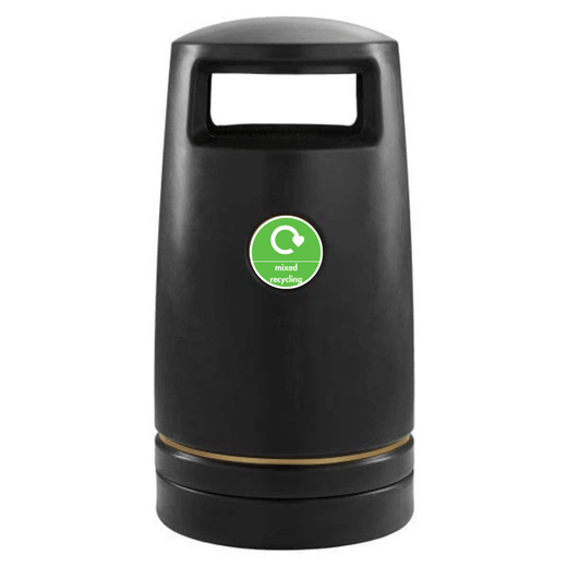 Outdoor Hooded Recycling Bin - 100 Litres