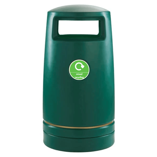 Outdoor Hooded Recycling Bin - 100 Litres