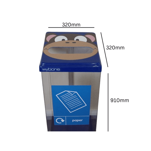 Novelty Monkey Paper Recycling Bin - 60 Litre