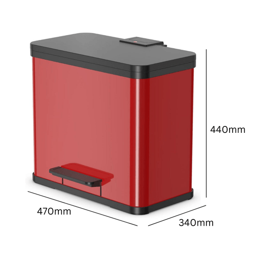 Hailo Trento Oko 3 Compartment Pedal Bin