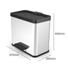 Hailo 2 Compartment 26 Litre Pedal Bin