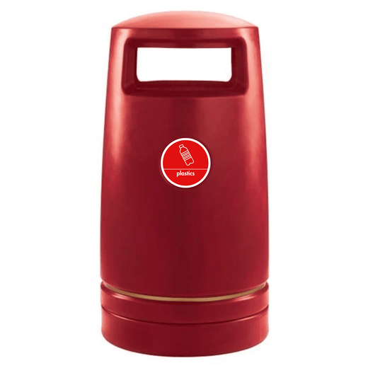 Outdoor Hooded Recycling Bin - 100 Litres