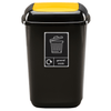 Plastic Push Lid Recycling Bin - 12 litre