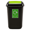 Plastic Push Lid Recycling Bin - 12 litre