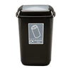 Plastic Push Lid Recycling Bin - 45 litre