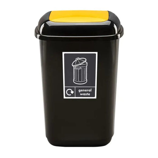 Plastic Push Lid Recycling Bin - 45 litre