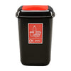 Plastic Push Lid Recycling Bin - 45 litre