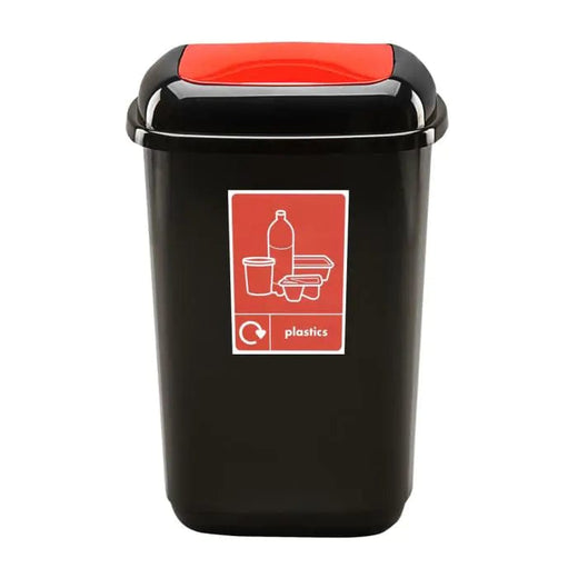 Plastic Push Lid Recycling Bin - 45 litre