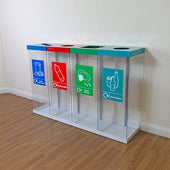 Quadruple Box Cycle Indoor Recycling Bin - 240 & 320 Litre Available