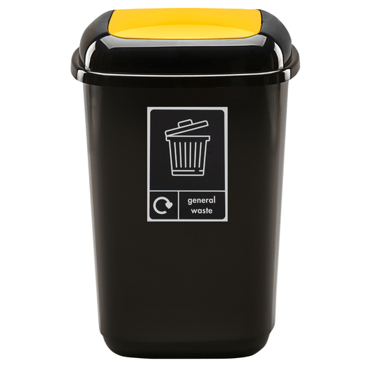 Plastic Push Lid Recycling Bin - 28 litre