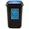 Plastic Push Lid Recycling Bin - 28 litre
