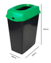 40 Litre Slimline Open Recycling Bin - Available in 4 colours