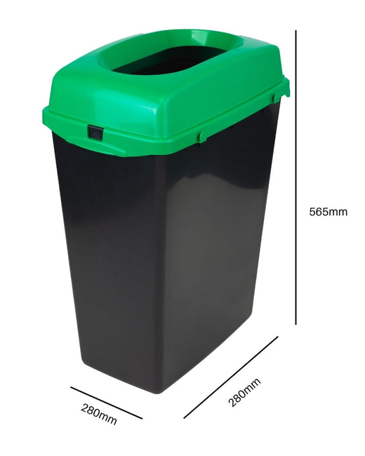 40 Litre Slimline Open Recycling Bin - Available in 4 colours