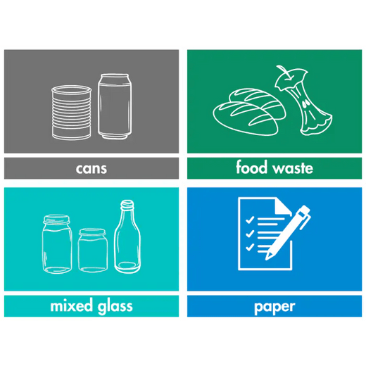 Smart Slim Profile Recycling Bins - 60 Litre