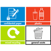 Smart Slim Profile Recycling Bins - 60 Litre
