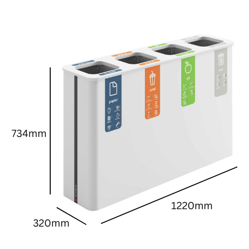 Trinity Quad Recycling Bin - 4 x 60 Litre