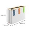 Trinity Trio Recycling Bin - 3 x 90 Litre
