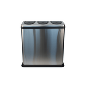 Push Lid Triple Recycling Station - 3 x 15L