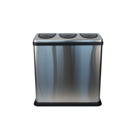 Push Lid Triple Recycling Station - 3 x 15L