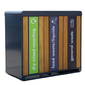 Simpler Recycling Open Top Neotour Recycling Station - 336 Litre