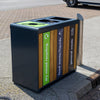 Simpler Recycling Open Top Neotour Recycling Station - 336 Litre
