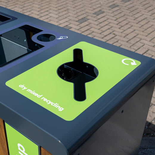 Simpler Recycling Open Top Neotour Recycling Station - 336 Litre
