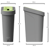 Recycling Bin with Printed Waste Streams (70 Litres)