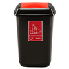 Plastic Push Lid Recycling Bin - 12 litre