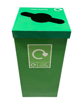 Metal Mixed Recycling Bin in Green - 60L