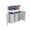 Torpedo Triple External Recycling Bin with Hood - 162 Litres