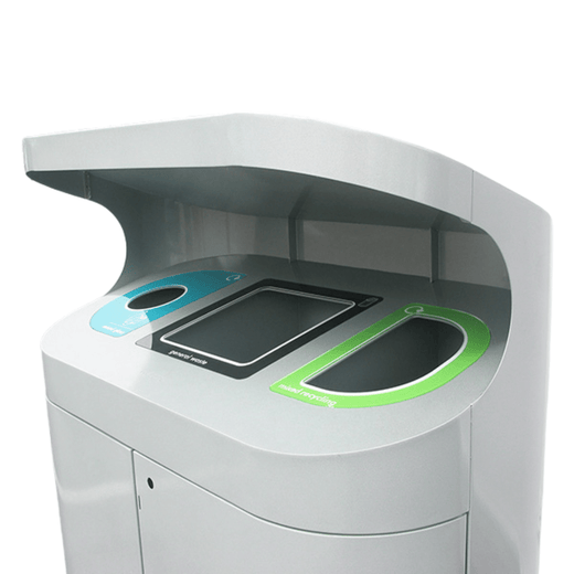 Torpedo Triple External Recycling Bin with Hood - 162 Litres