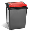 Set of 4 x 50 Litre Lift Top Recycling Bins with Coloured Lids