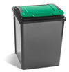 Set of 4 x 50 Litre Lift Top Recycling Bins with Coloured Lids