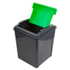 Set of 4 x 50 Litre Lift Top Recycling Bins with Coloured Lids
