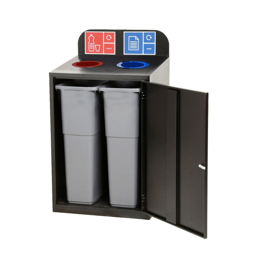 Zeus 2 Bay Recycling Station - 160 Litre (80 Litres per Bay)