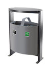 2 Compartment Outdoor Recycling Bin (2 x 39 Litres)