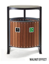 2 Compartment Outdoor Wood Look Recycling Bin (2 x 39 Litres)