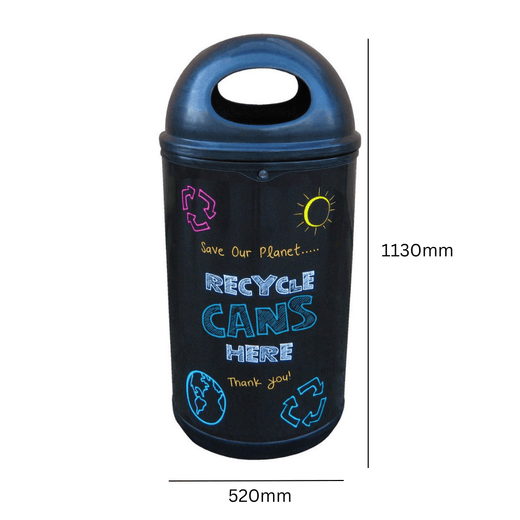 Classic Blackboard Style Recycling Bin - 130 Litre